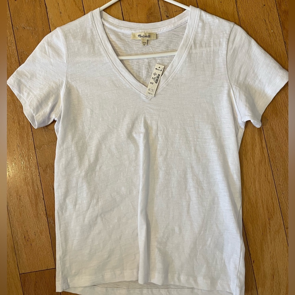 Madewell White Cotton Short Sleeve Tee XXS NWT